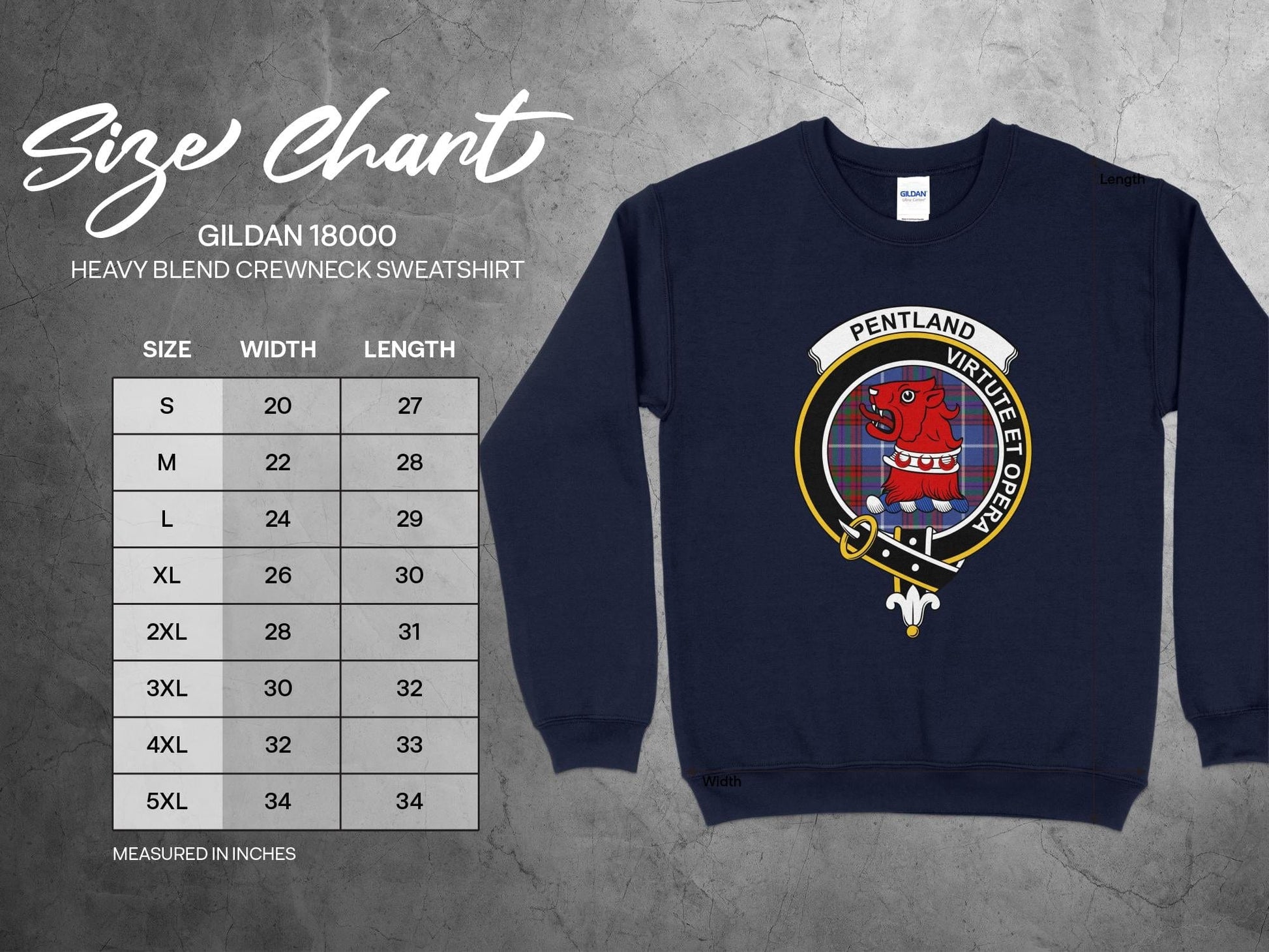 Physical Item Pentland Clan Crest Scottish Tartan long sleeve tee sweatshirt hoodie