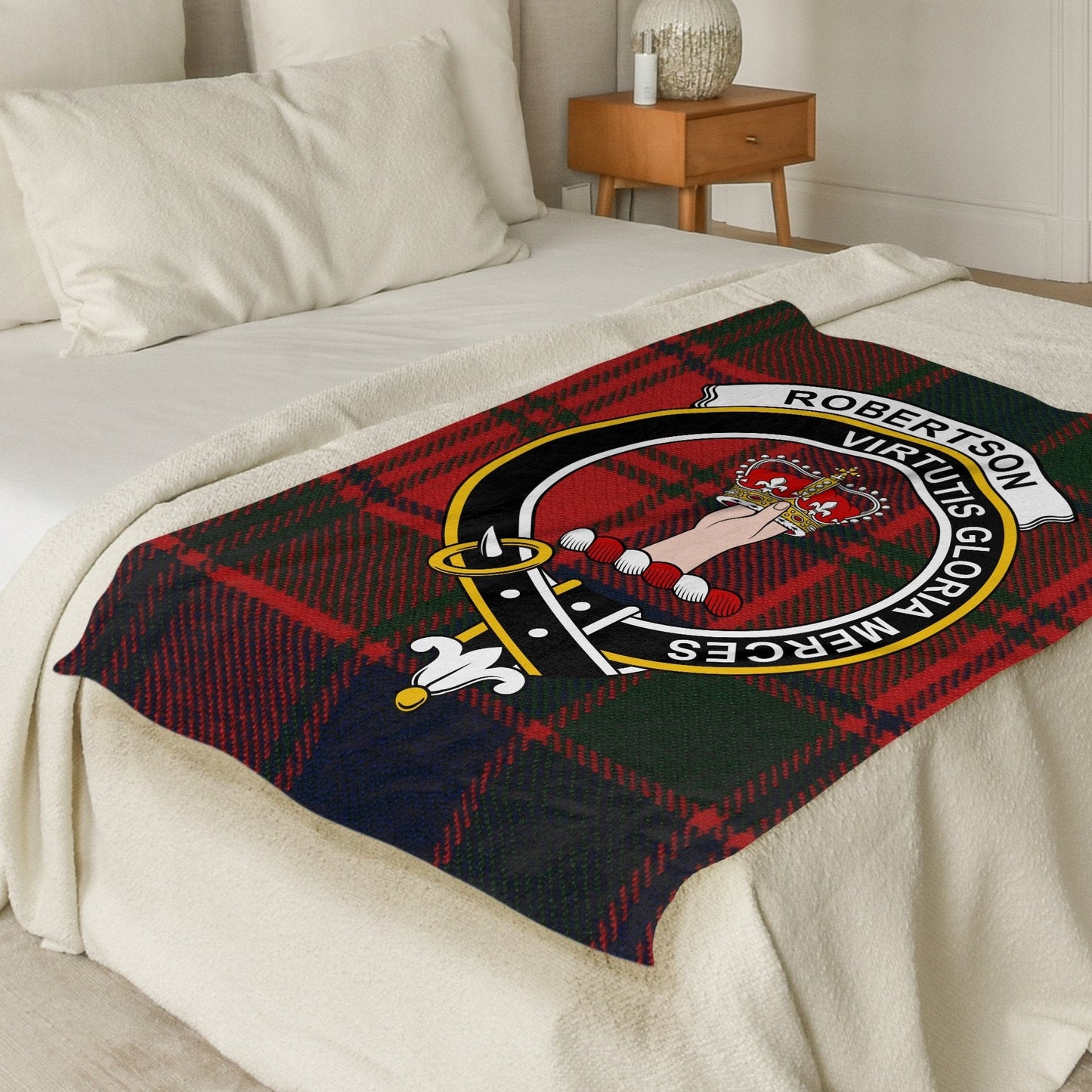 Physical Item Personalized Scottish Clan Crest Tartan Blankets