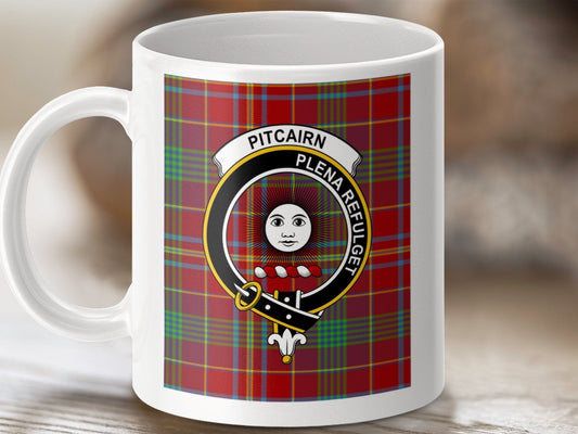 Physical Item Pitcairn Clan Plena Refulget Scottish Tartan Mugs