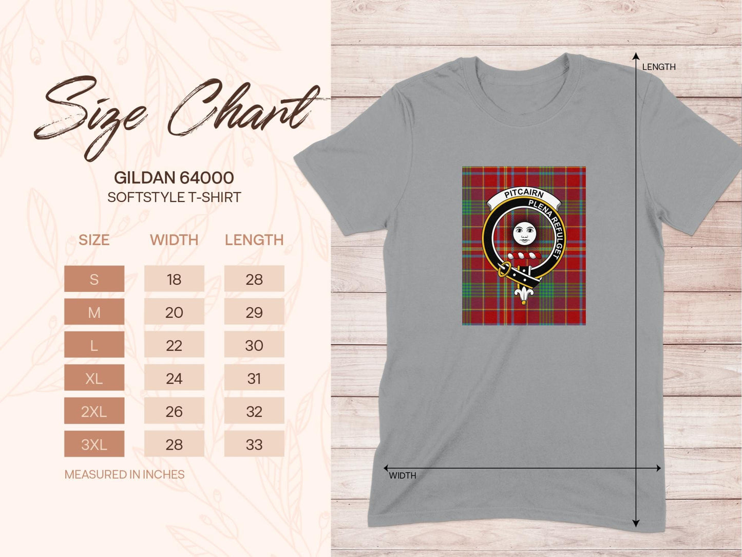 Physical Item Pitcairn Clan Scottish Tartan Crest Unisex T-Shirt