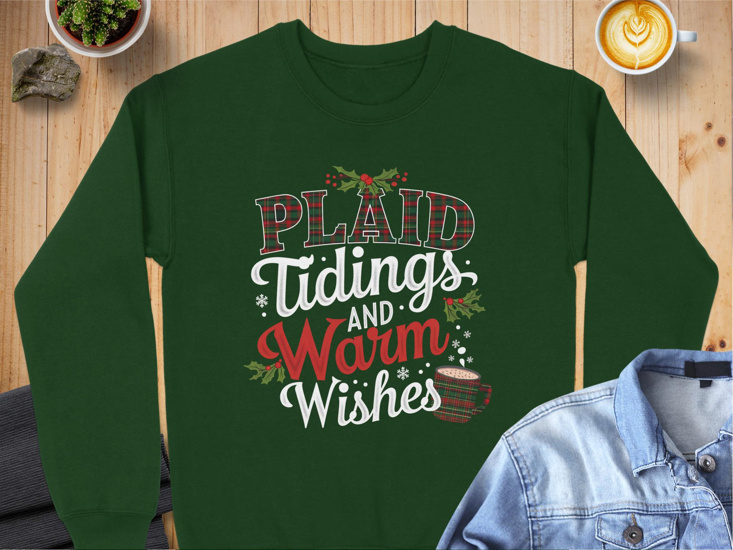 Physical Item Plaid Tidings And Warm Wishes Scottish Christmas Sweatshirts