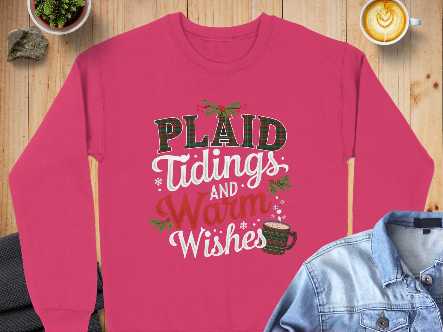 Physical Item Plaid Tidings And Warm Wishes Scottish Christmas Sweatshirts