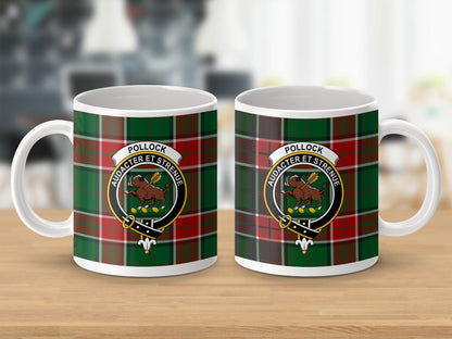 Physical Item Pollock Clan Crest Tartan Scottish Mug