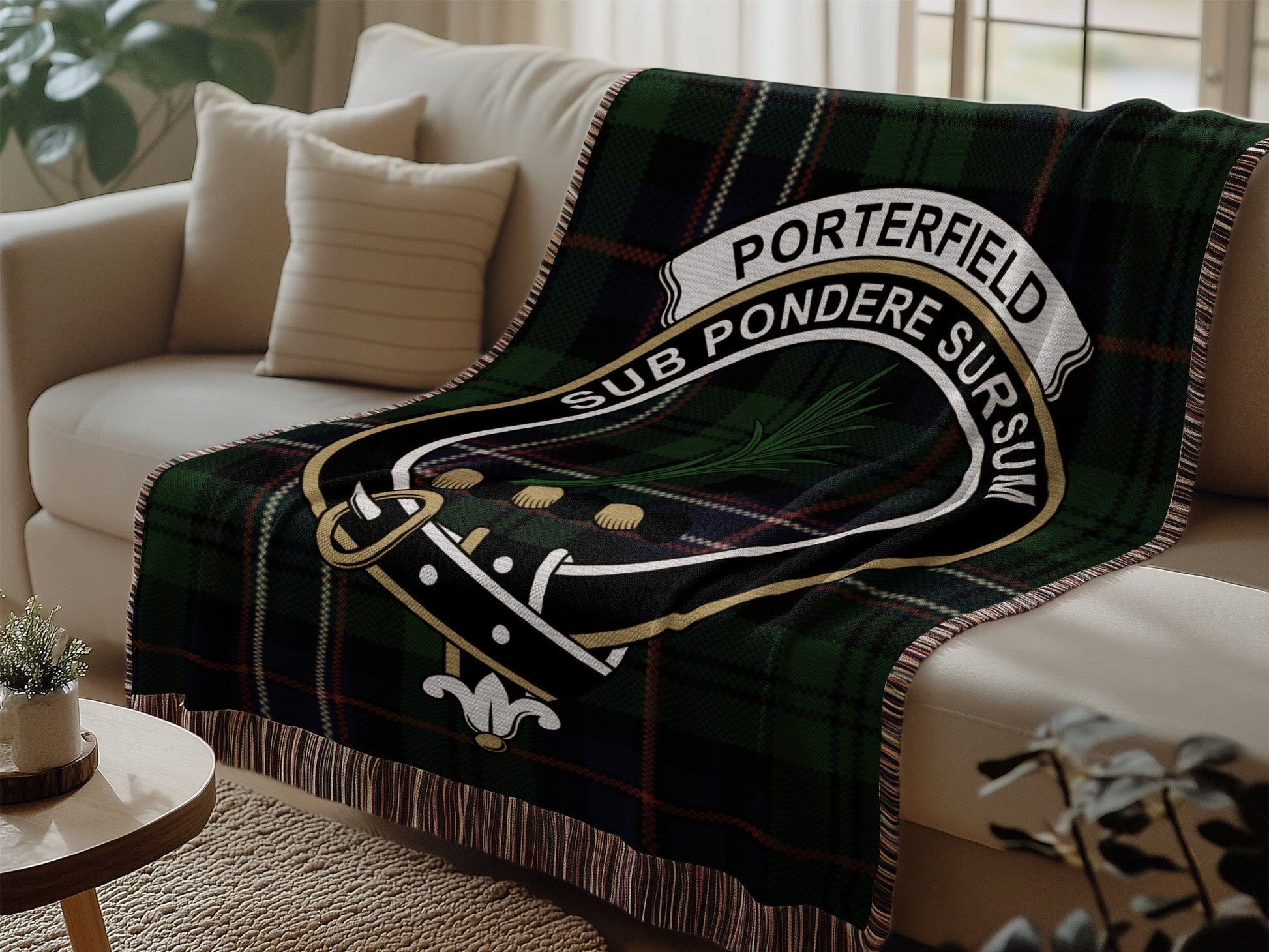 Physical Item Porterfield Clan Elegant Tartan Pride Woven Blanket