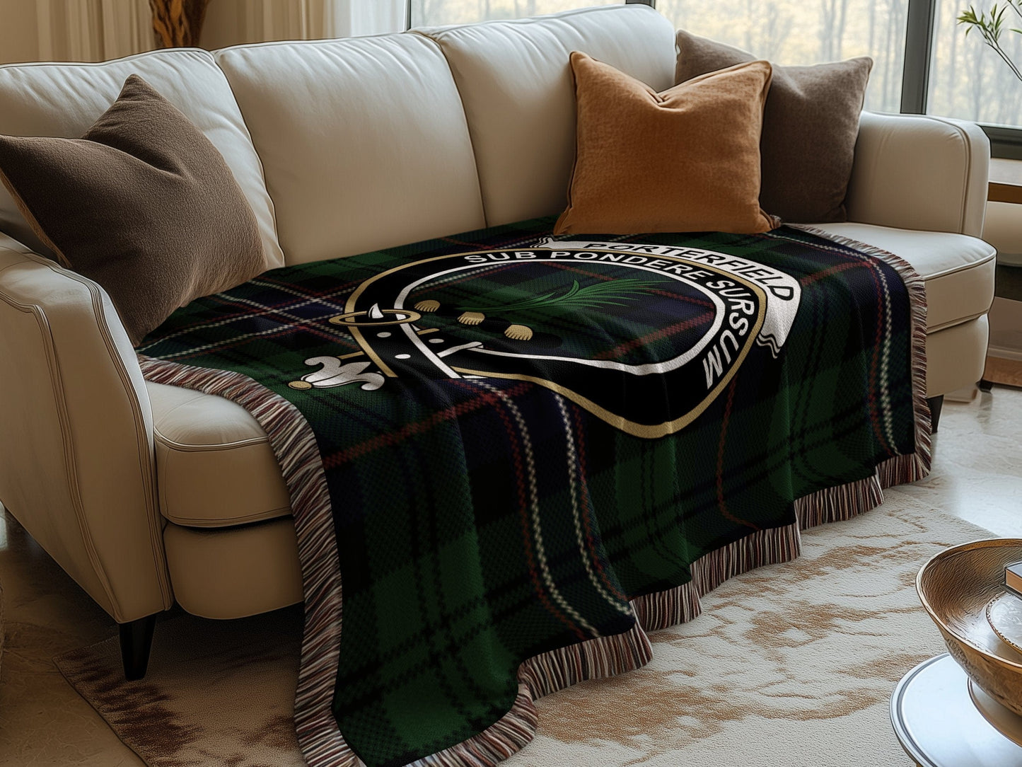 Physical Item Porterfield Clan Scottish Tartan Woven Blanket