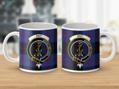 Physical Item Rait Clan Crest Tartan Scottish Mug