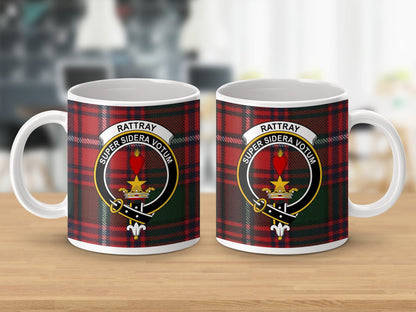 Physical Item Rattray Clan Crest Tartan Scottish Mug