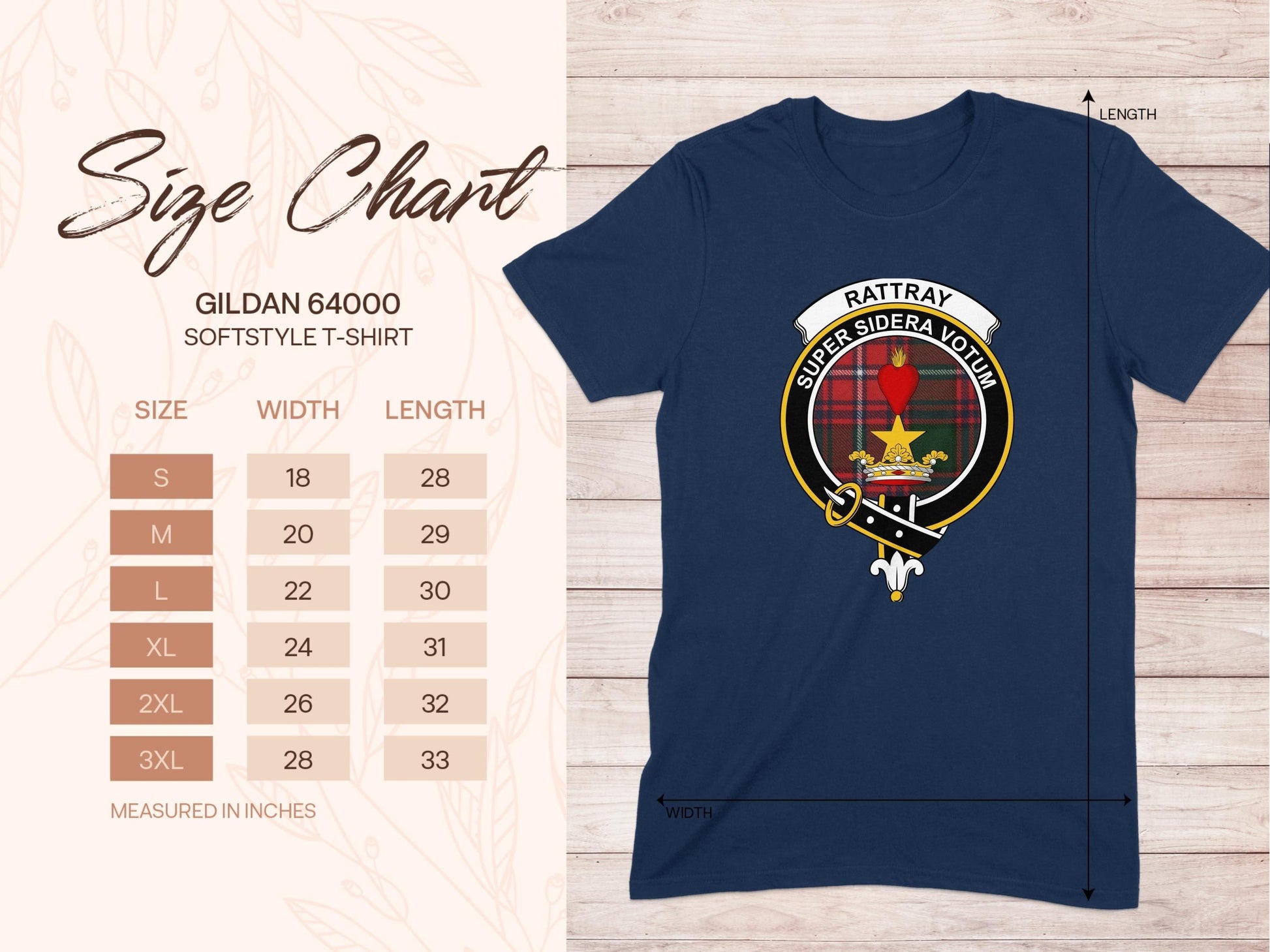 Physical Item Rattray Clan Scottish Tartan Crest T-Shirt