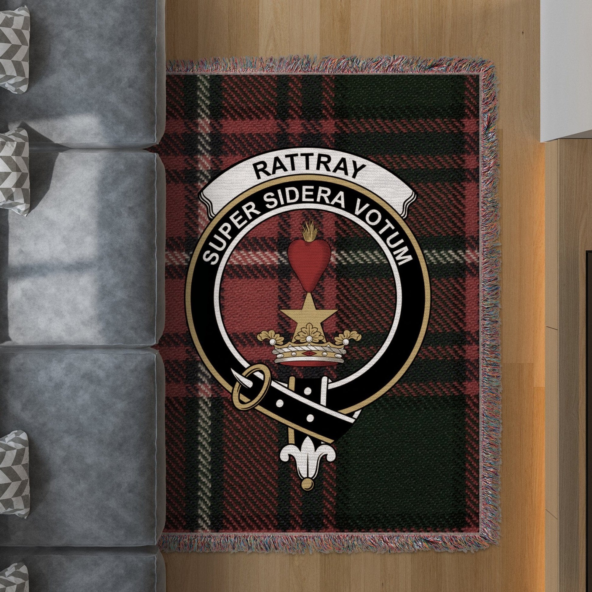 Physical Item Rattray Clan Scottish Tartan Woven Blanket