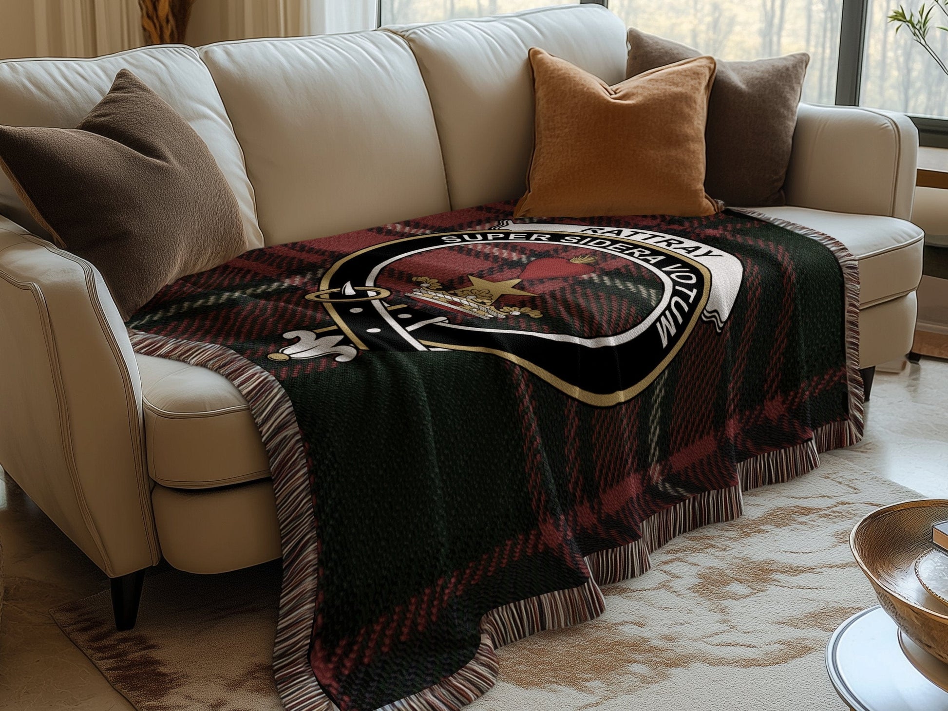 Physical Item Rattray Clan Scottish Tartan Woven Blanket