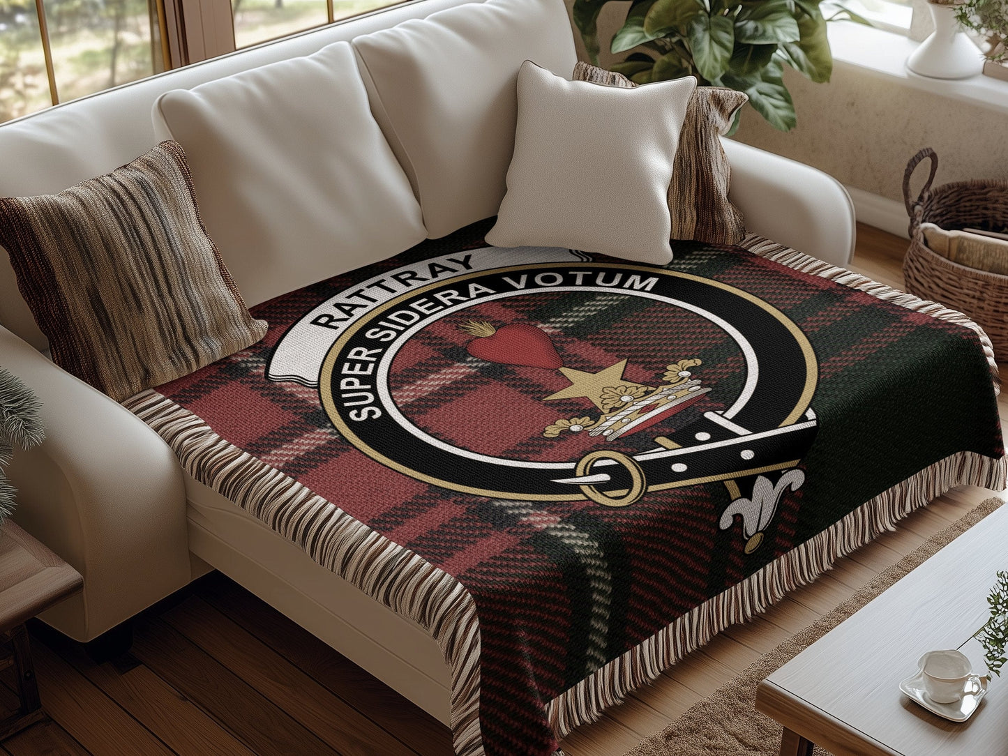 Physical Item Rattray Clan Scottish Tartan Woven Blanket