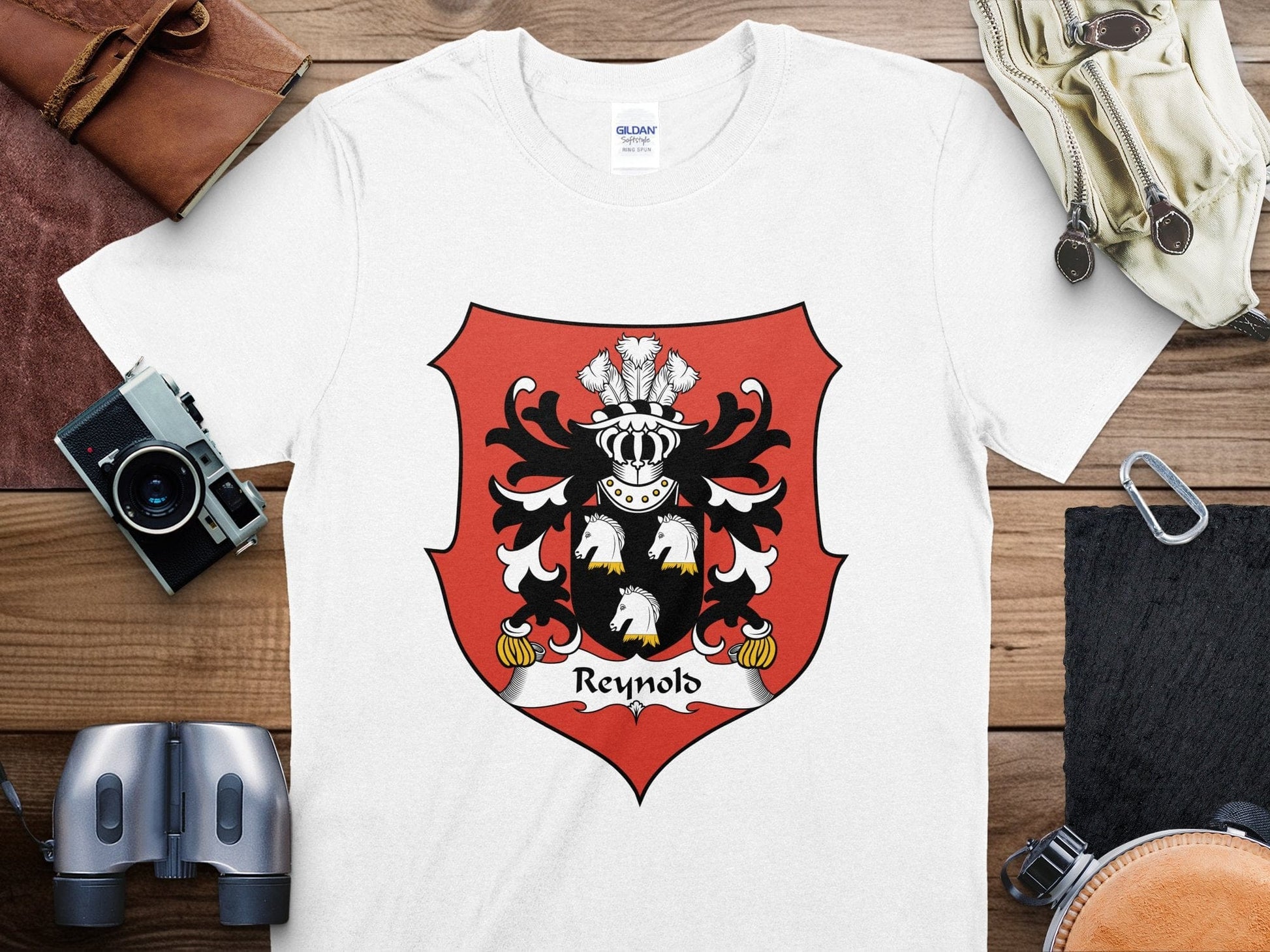 Physical Item Reynold Coat of Arms Family Crest Heritage Emblem T-Shirt