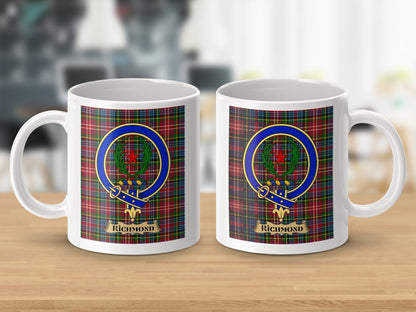 Physical Item Richmond Clan Scottish Tartan Crest Mug