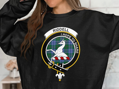 Physical Item Riddell Scottish Clan Crest Tartan long sleeve tee sweatshirt hoodie