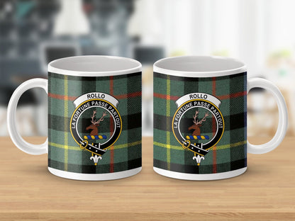 Physical Item Rollo Clan Crest Tartan Scottish Mug