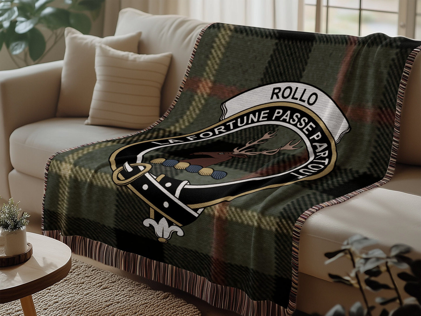 Physical Item Rollo Clan Scottish Tartan Woven Blanket