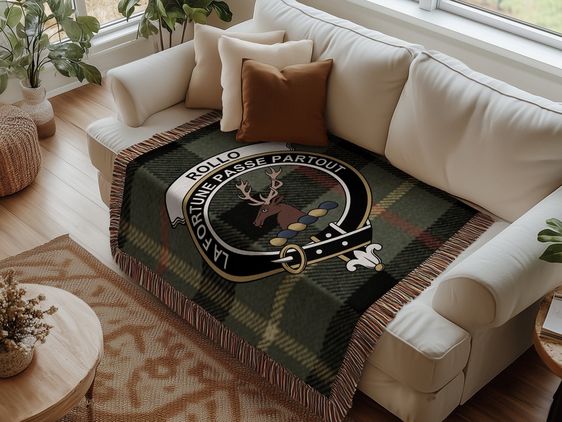 Physical Item Rollo Clan Scottish Tartan Woven Blanket