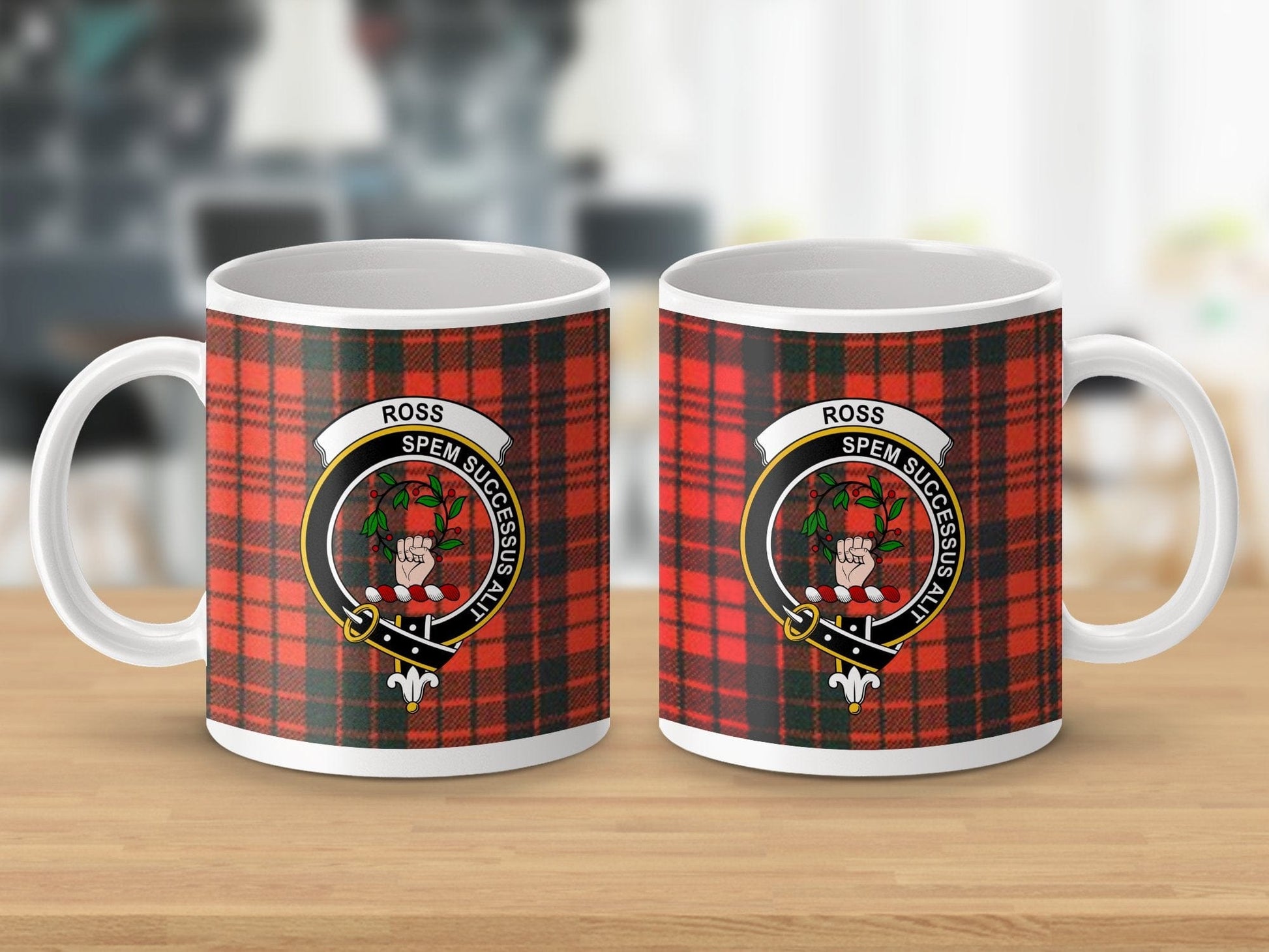 Physical Item Ross Clan Crest Tartan Scottish Mug