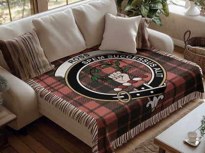 Physical Item Ross Clan Scottish Tartan woven blanket