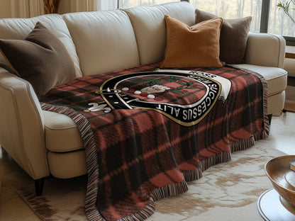 Physical Item Ross Clan Scottish Tartan woven blanket