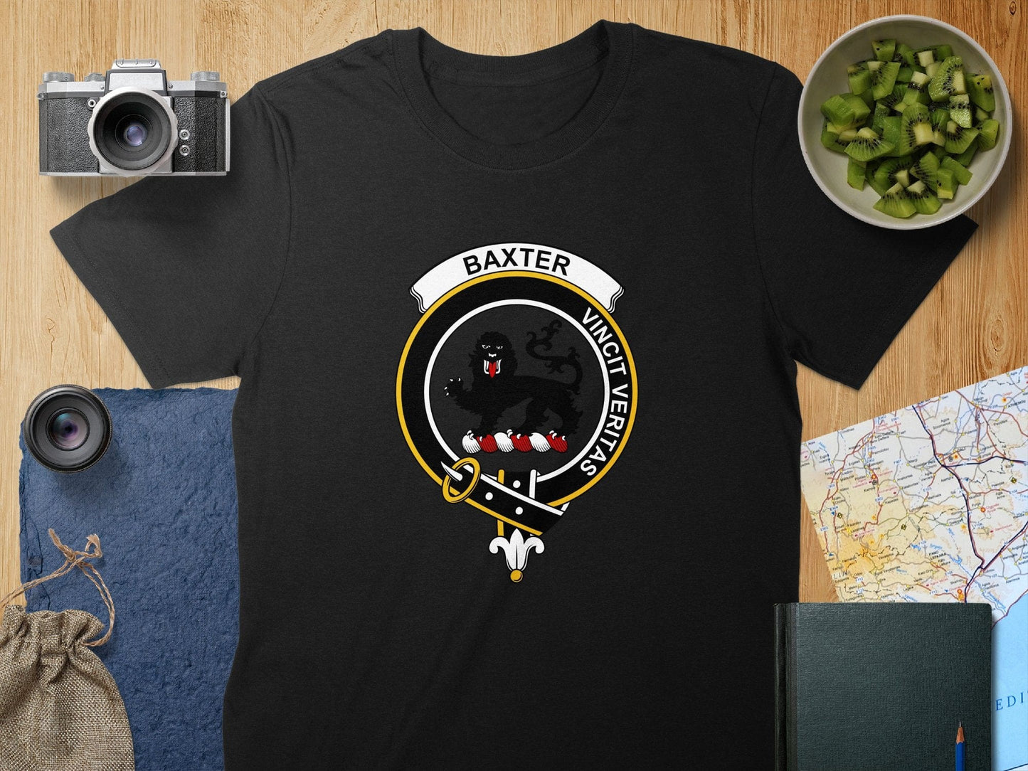 Physical Item S / Black Baxter Clan Crest Scottish Unisex T-Shirt