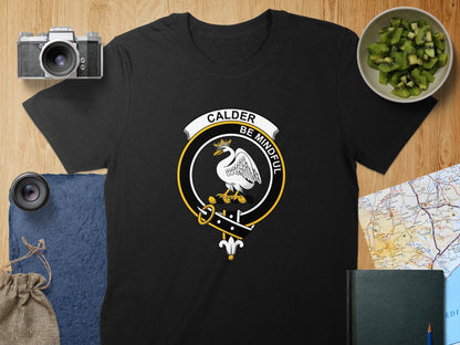 Physical Item S / Black Calder Clan Crest Scottish Unisex T-Shirt