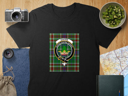 Physical Item S / Black Gayre Clan Scottish Tartan Crest Unisex T-Shirt