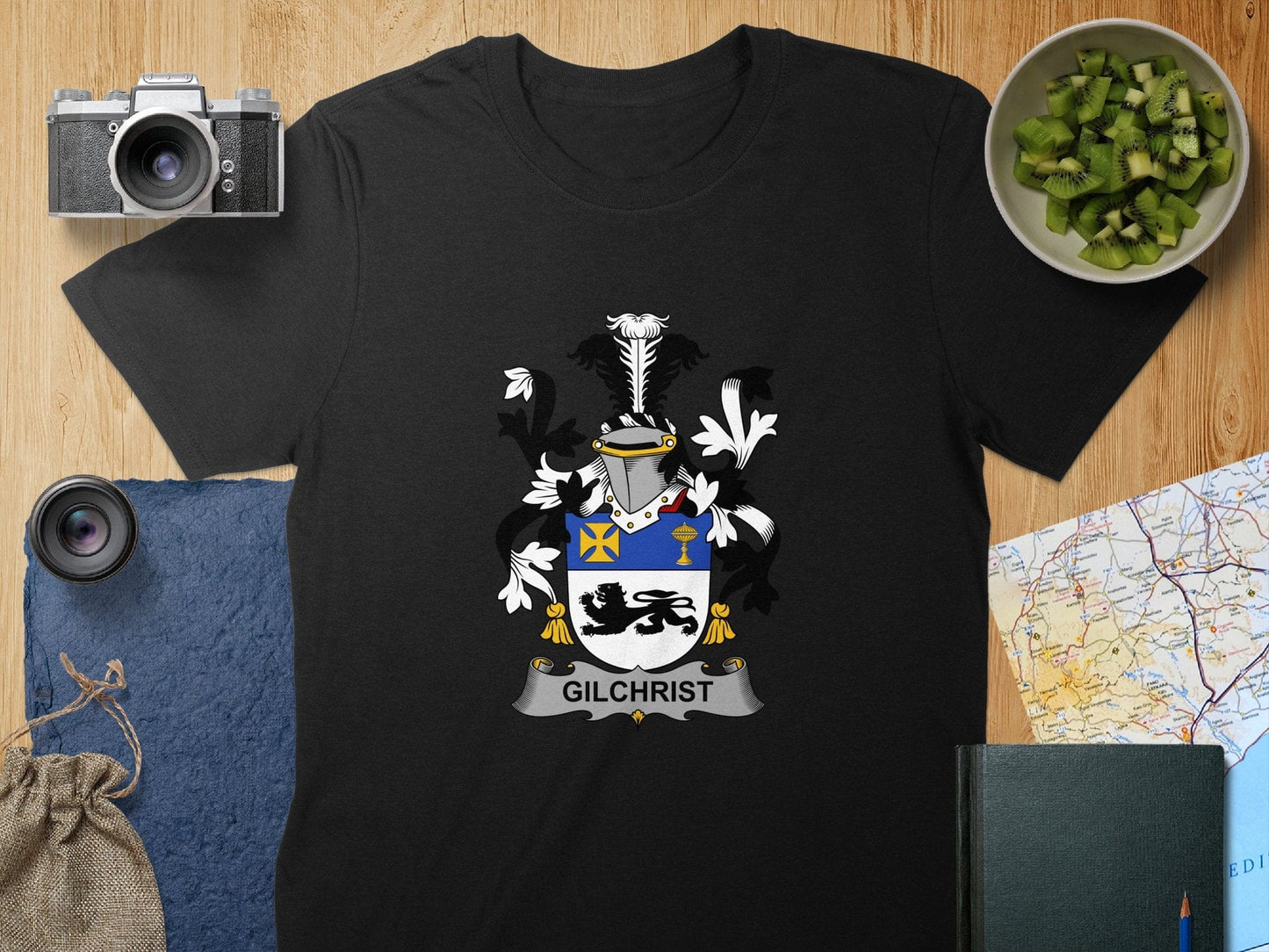 Physical Item S / Black Gilchrist Surname Irish Heraldry Unisex T-Shirt