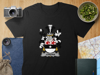 Physical Item S / Black Jordan Surname Irish Heraldry Unisex T-Shirt