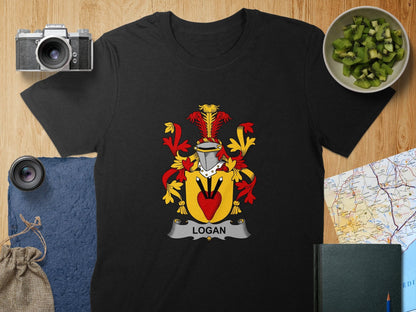 Physical Item S / Black Logan Surname Irish Heraldry Unisex T-Shirt