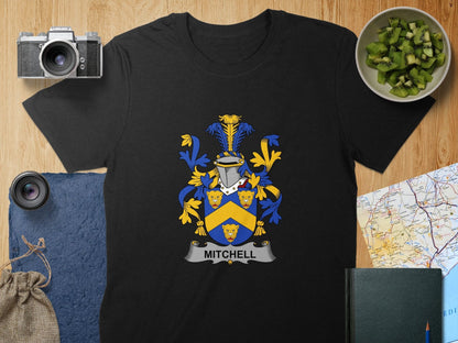 Physical Item S / Black Mitchell Surname Irish Heraldry Unisex T-Shirt