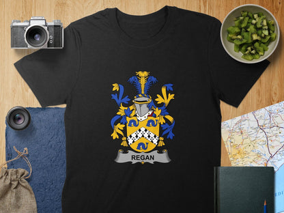 Physical Item S / Black Regan Surname Irish Heraldry Unisex T-Shirt