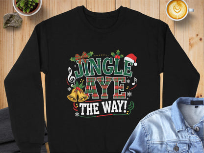 Physical Item S / Black Scottish Christmas Jingle Aye The Way Sweatshirts