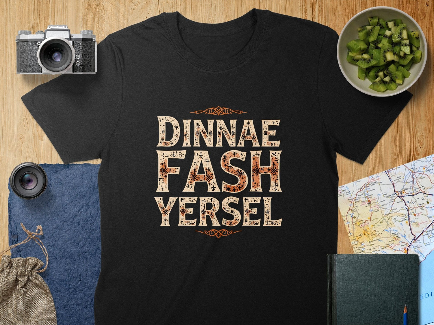 Physical Item S / Black Scottish Humor Graphic Dinnae Fash Yersel T-Shirts