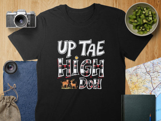 Physical Item S / Black Scottish Humor Graphic Tee Up Tae High Doh T-Shirts