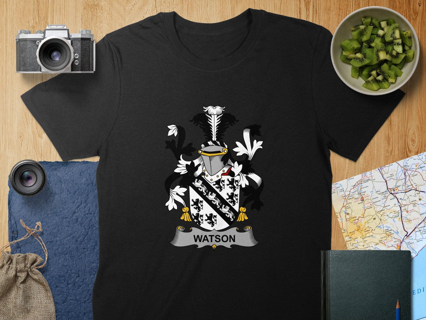 Physical Item S / Black Watson Surname Irish Heraldry Unisex T-Shirt