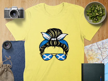 Physical Item S / Cornsilk Fun Scottish Sunglasses Hair Bandana Design T-Shirts