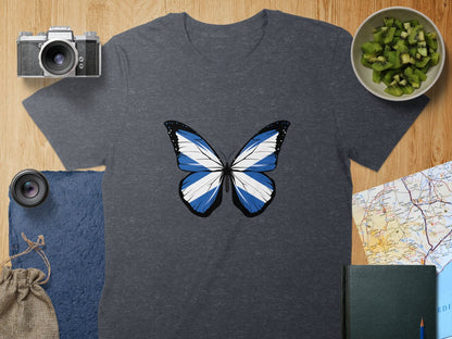 Physical Item S / Dark Heather Butterfly Graphic Scottish Unisex T-Shirts