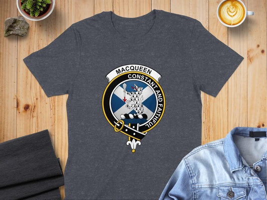 Physical Item S / Dark Heather MacQueen Crest Constant and Faithful T-Shirt