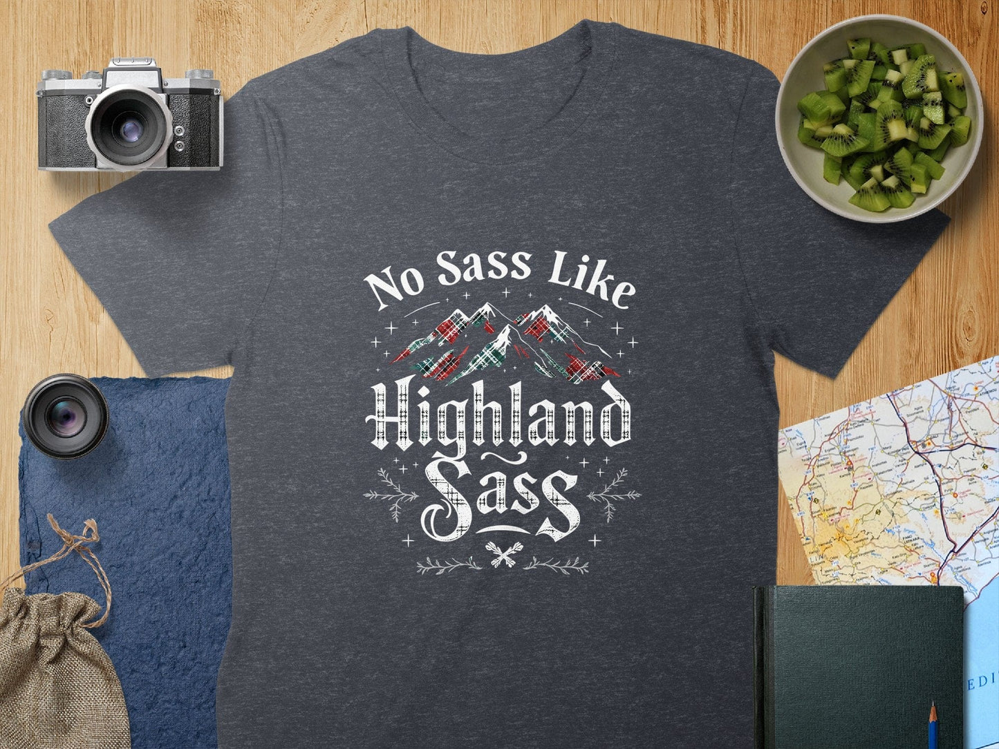 Physical Item S / Dark Heather No Sass Like Highland Sass Scottish T-Shirts