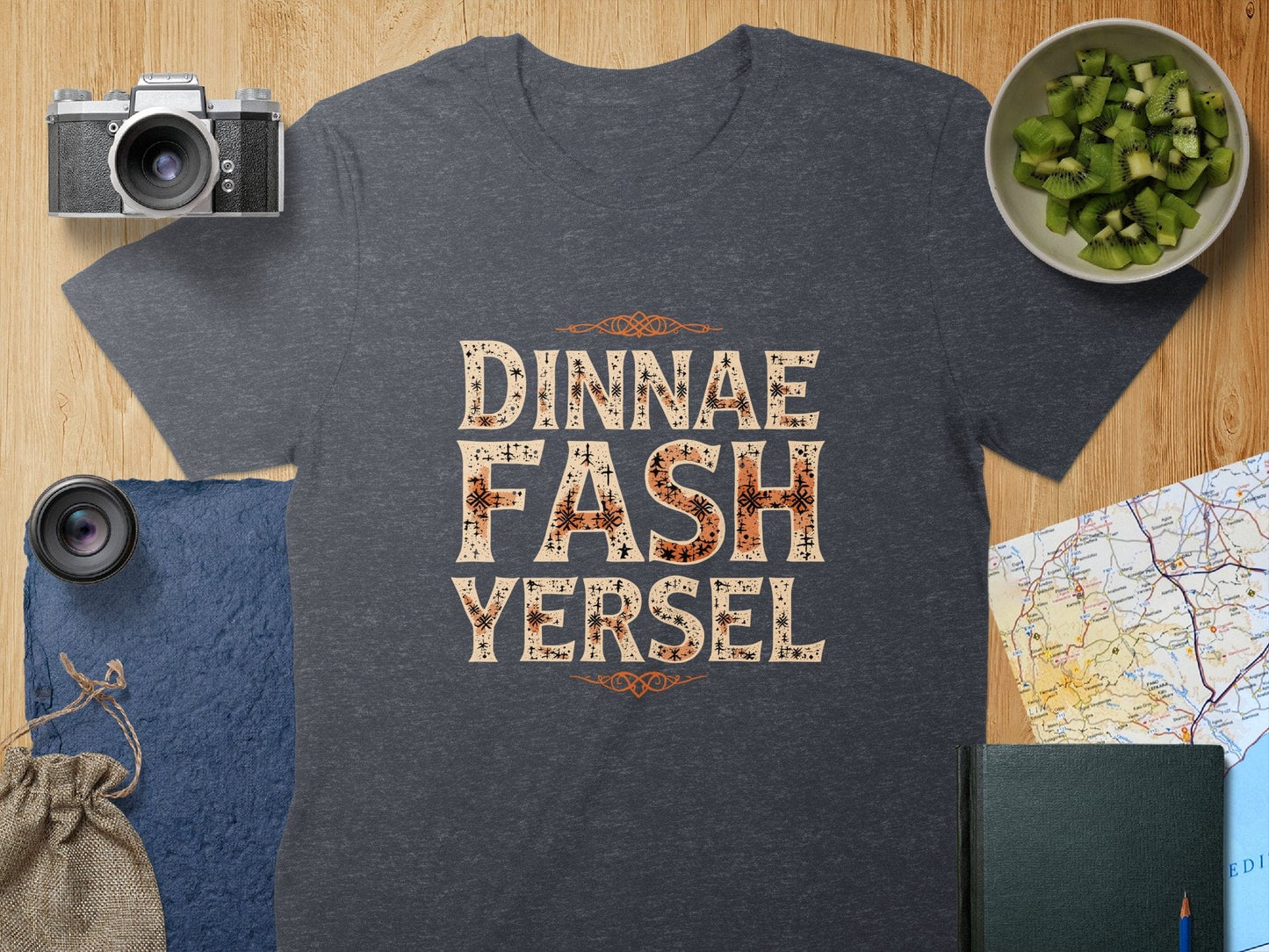 Physical Item S / Dark Heather Scottish Humor Graphic Dinnae Fash Yersel T-Shirts