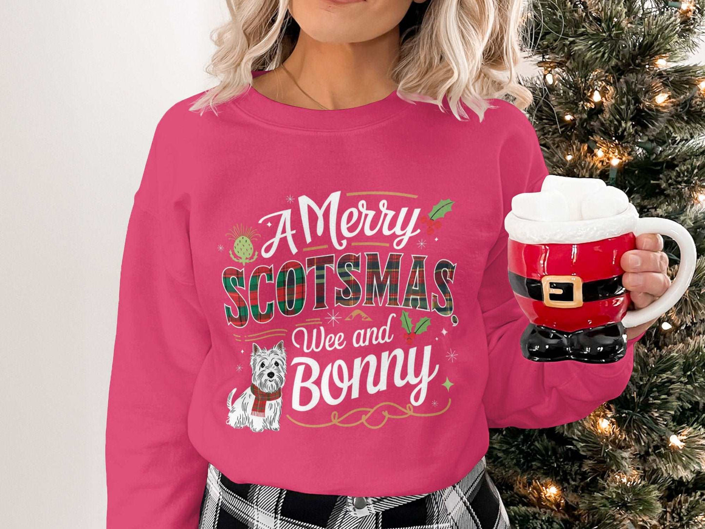 Physical Item S / Heliconia A Merry Scotsmas Wee and Bonny Scottish Christmas Sweatshirts