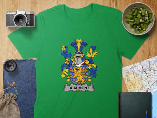 Physical Item S / Irish Green Beaumont Surname Irish Heraldry Unisex T-Shirt