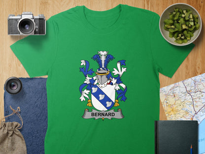 Physical Item S / Irish Green Bernard Surname Irish Heraldry Unisex T-Shirt