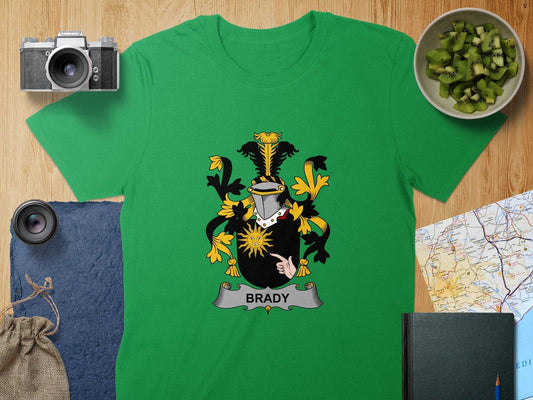 Physical Item S / Irish Green Brady Surname Irish Heraldry Unisex T-Shirt