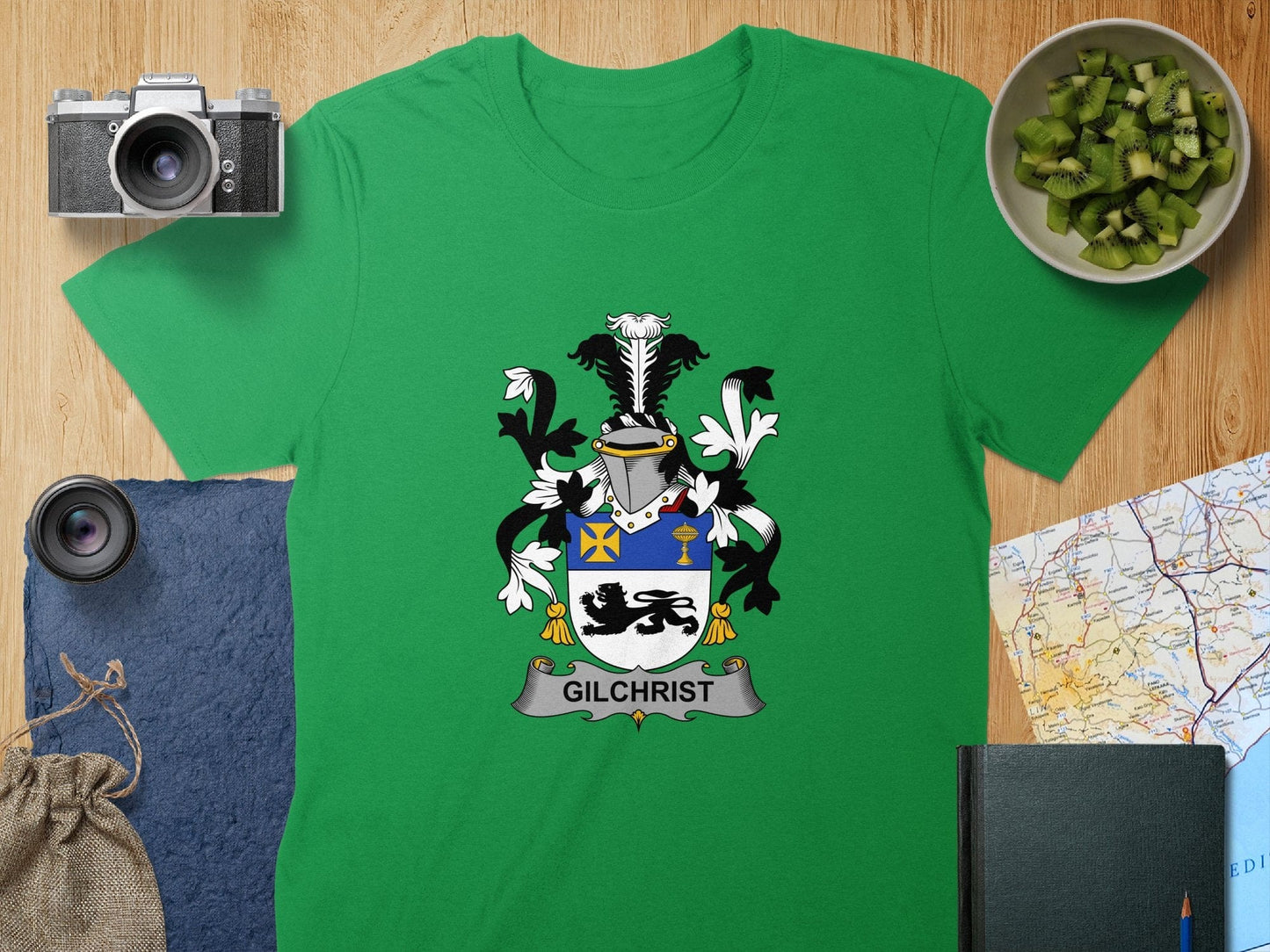 Physical Item S / Irish Green Gilchrist Surname Irish Heraldry Unisex T-Shirt