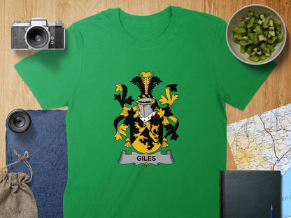 Physical Item S / Irish Green Giles Surname Irish Heraldry Unisex T-Shirt