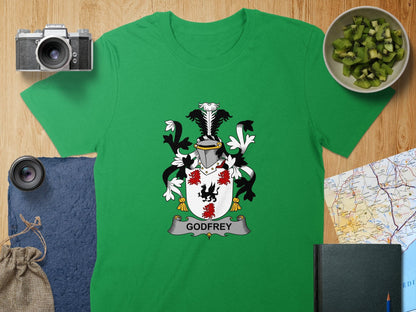 Physical Item S / Irish Green Godfrey Surname Irish Heraldry Unisex T-Shirt