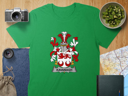 Physical Item S / Irish Green Kavanagh Surname Irish Heraldry Unisex T-Shirt