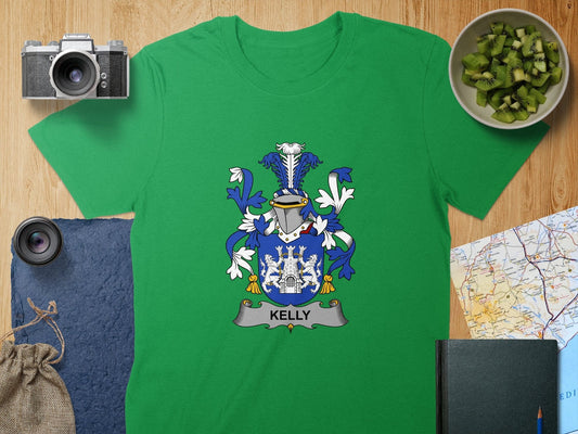 Physical Item S / Irish Green Kelly Surname Irish Heraldry Unisex T-Shirt